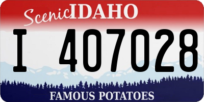 ID license plate I407028