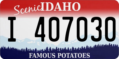 ID license plate I407030