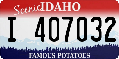 ID license plate I407032