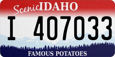 ID license plate I407033