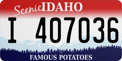 ID license plate I407036