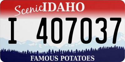 ID license plate I407037
