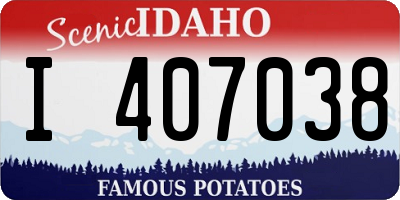 ID license plate I407038