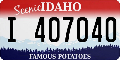 ID license plate I407040