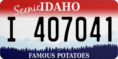 ID license plate I407041