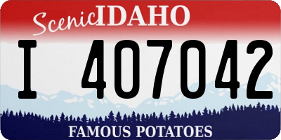 ID license plate I407042