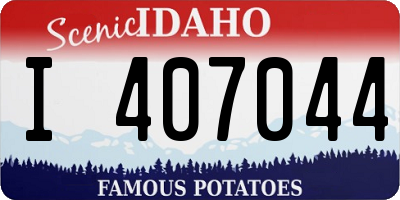ID license plate I407044