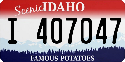 ID license plate I407047