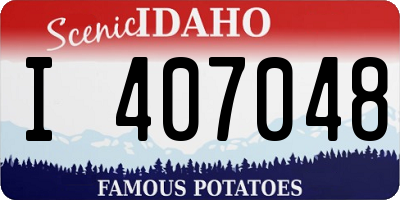 ID license plate I407048