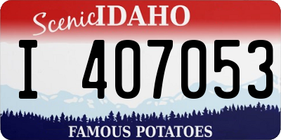ID license plate I407053