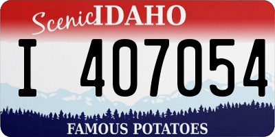 ID license plate I407054