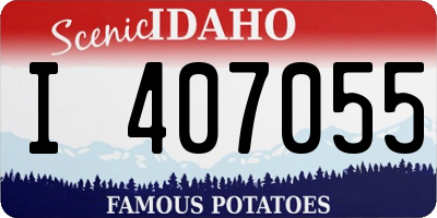 ID license plate I407055