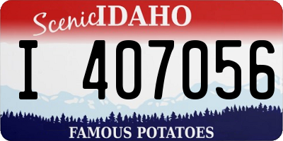 ID license plate I407056