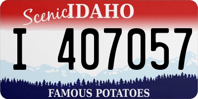 ID license plate I407057