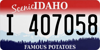 ID license plate I407058