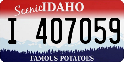 ID license plate I407059