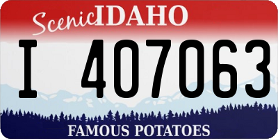 ID license plate I407063