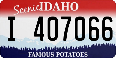 ID license plate I407066