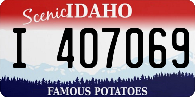 ID license plate I407069