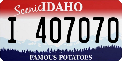 ID license plate I407070