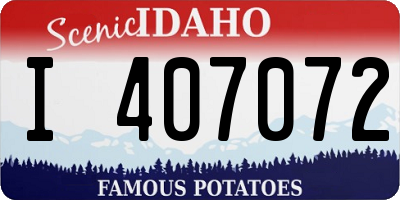 ID license plate I407072