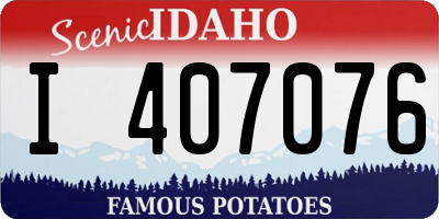 ID license plate I407076