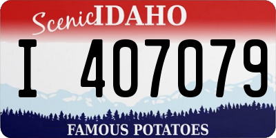 ID license plate I407079