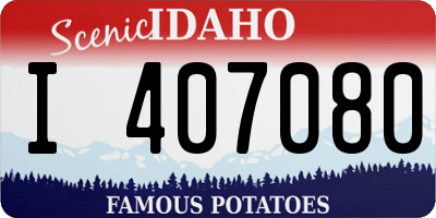 ID license plate I407080