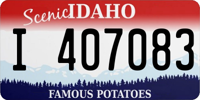 ID license plate I407083