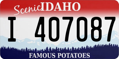 ID license plate I407087