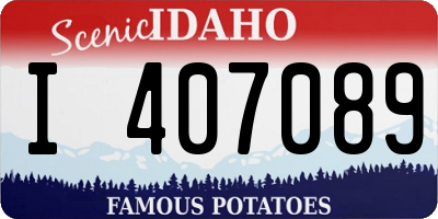 ID license plate I407089
