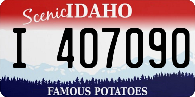 ID license plate I407090