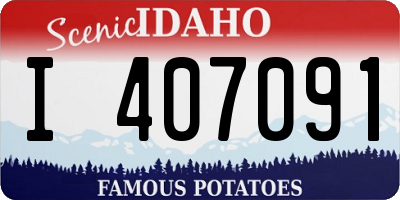ID license plate I407091