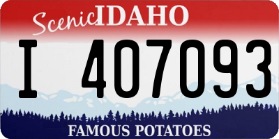 ID license plate I407093