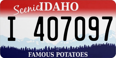 ID license plate I407097