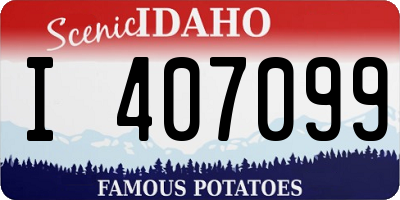 ID license plate I407099