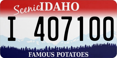 ID license plate I407100