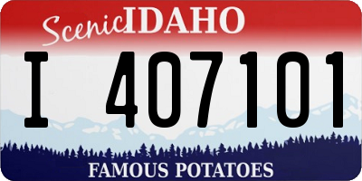 ID license plate I407101