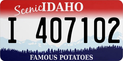 ID license plate I407102