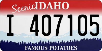 ID license plate I407105