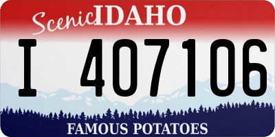 ID license plate I407106