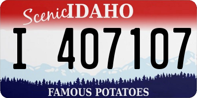 ID license plate I407107