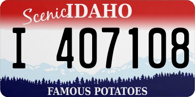 ID license plate I407108