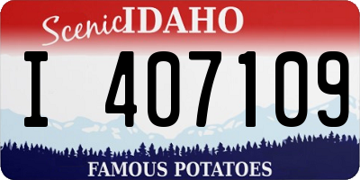 ID license plate I407109