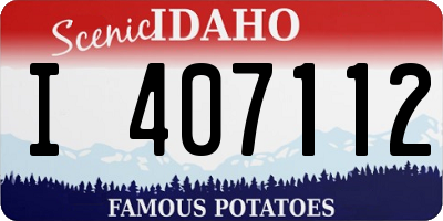 ID license plate I407112