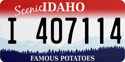 ID license plate I407114