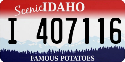 ID license plate I407116