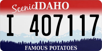 ID license plate I407117