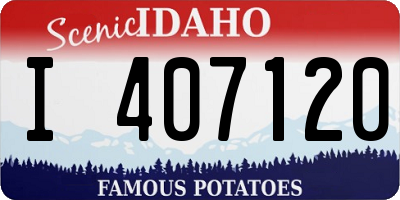 ID license plate I407120