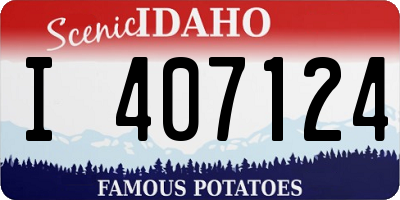 ID license plate I407124